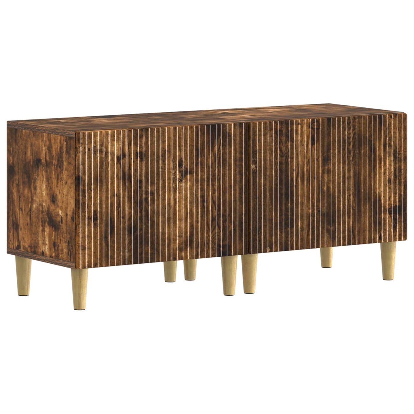 Mobile TV LED a 5 pezzi ARNHEM Rovere Fumo Legno ingegnerizzato