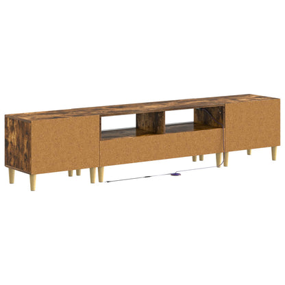 Mobile TV LED a 5 pezzi ARNHEM Rovere Fumo Legno ingegnerizzato