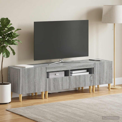 Mobile TV LED a 5 pezzi Sonoma grigio Legno ingegnerizzato