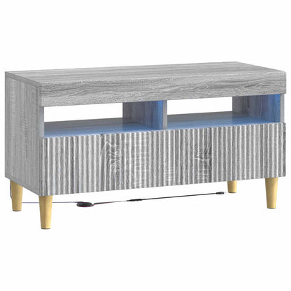 Mobile TV LED a 5 pezzi Sonoma grigio Legno ingegnerizzato