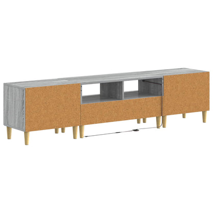 Mobile TV LED a 5 pezzi Sonoma grigio Legno ingegnerizzato