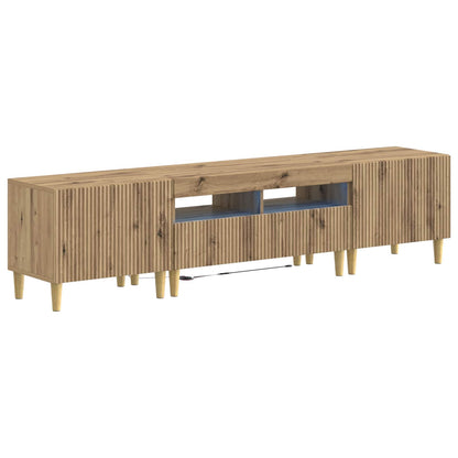 Mobile TV LED a 5 pezzi Rovere Artigianale Legno ingegnerizzato