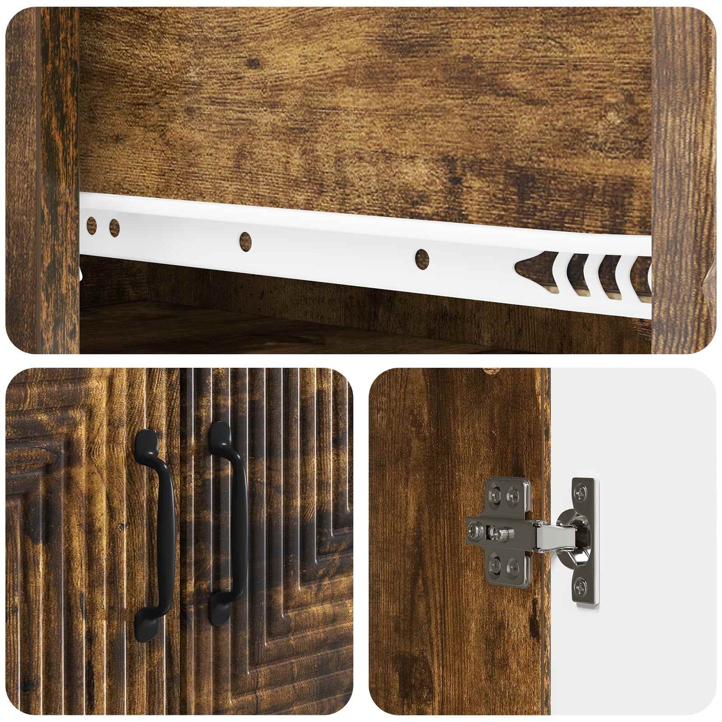 Set di armadi 2 pcs Rovere Fumo 66 x 34,5 x 90 cm | homemem39