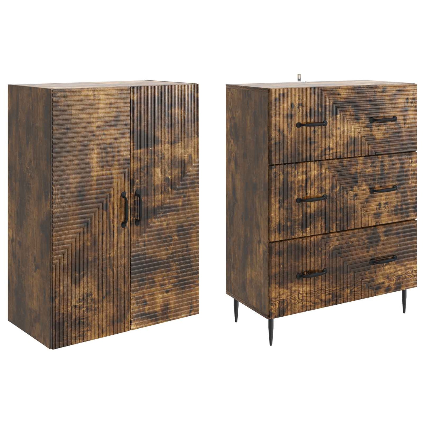 Set di armadi 2 pcs Rovere Fumo 66 x 34,5 x 90 cm | homemem39