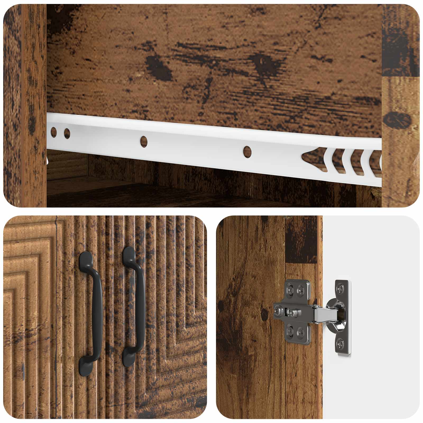 Set di armadi 2 pcs Legno antico 66 x 34,5 x 90 cm | homemem39