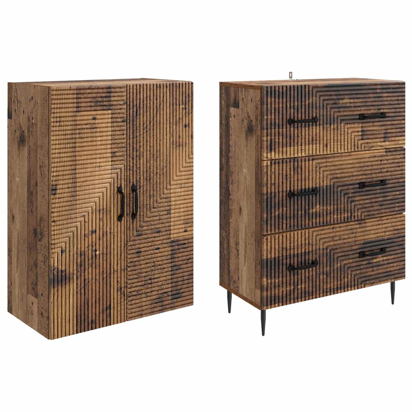 Set di armadi 2 pcs Legno antico 66 x 34,5 x 90 cm | homemem39