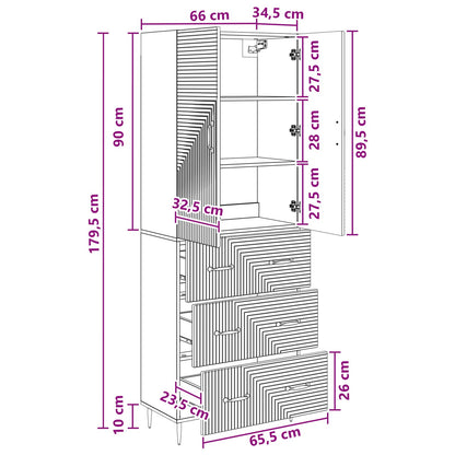 Set di armadi 2 pcs Rovere Artigianale 66 x 34,5 x 90 cm | homemem39