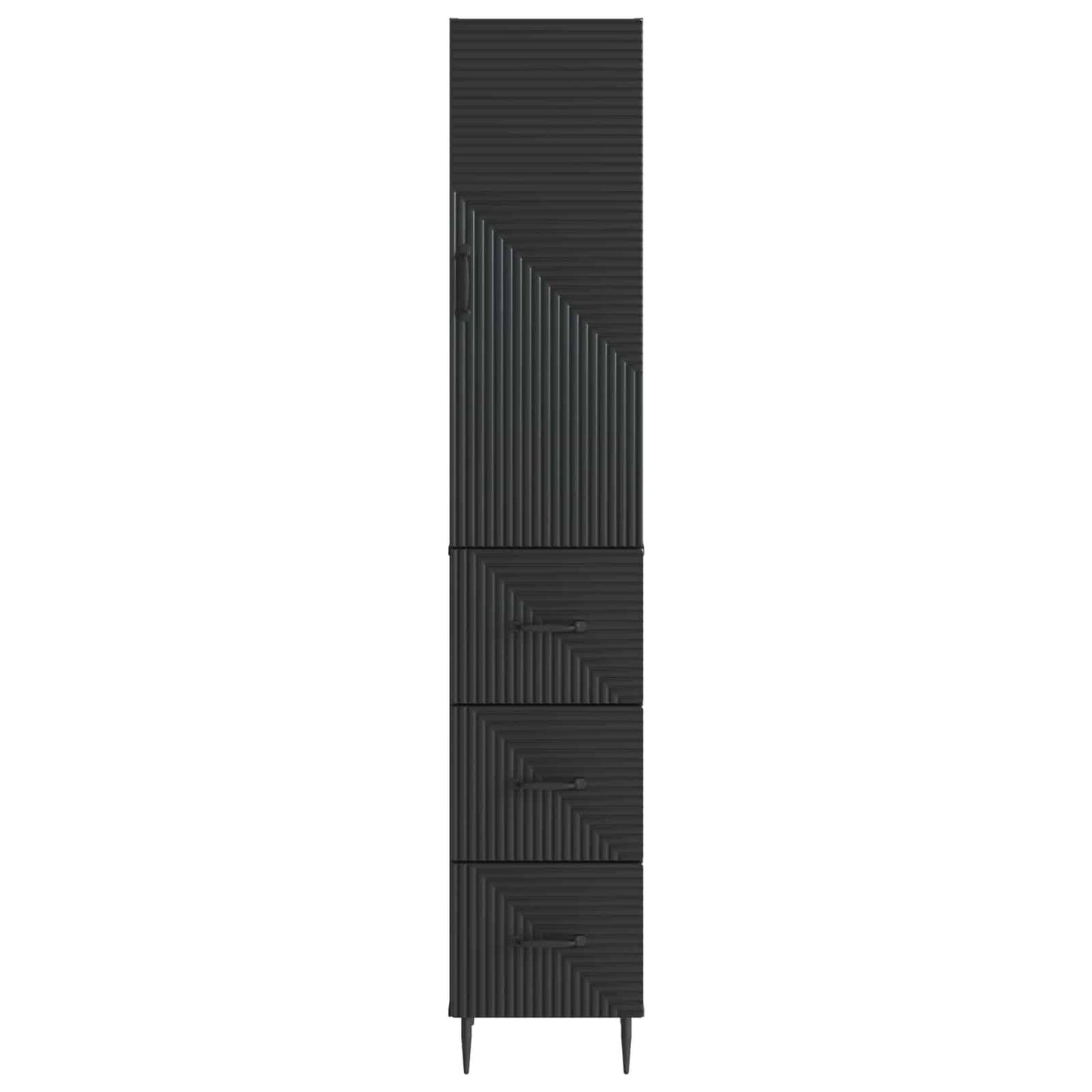 Set di armadi 2 pcs Nero 33 x 34,5 x 90 cm Legno ingegnerizzato | homemem39