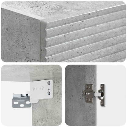 Set di armadi 2 pcs Grigio Cemento 33 x 34,5 x 90 cm | homemem39