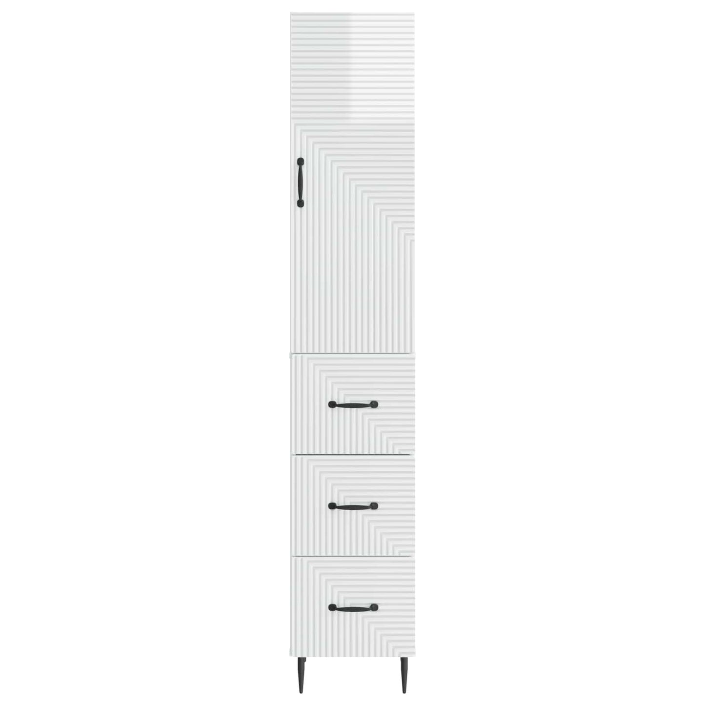 Set di armadi 2 pcs Bianco Lucido 33 x 34,5 x 90 cm | homemem39