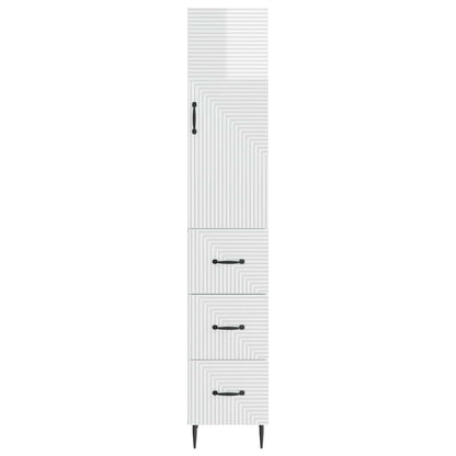 Set di armadi 2 pcs Bianco Lucido 33 x 34,5 x 90 cm | homemem39