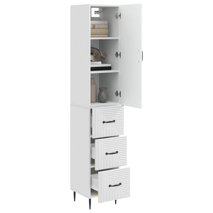 Set di armadi 2 pcs Bianco Lucido 33 x 34,5 x 90 cm | homemem39