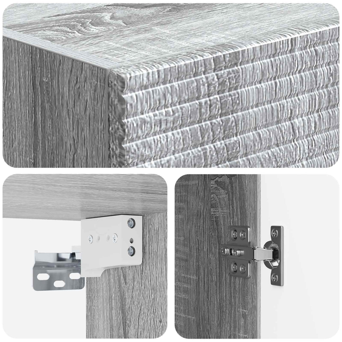 Set di armadi 2 pcs Sonoma grigio 33 x 34,5 x 90 cm | homemem39