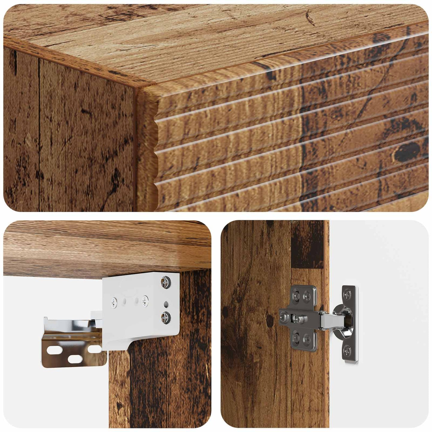 Set di armadi 2 pcs Legno antico 33 x 34,5 x 90 cm | homemem39