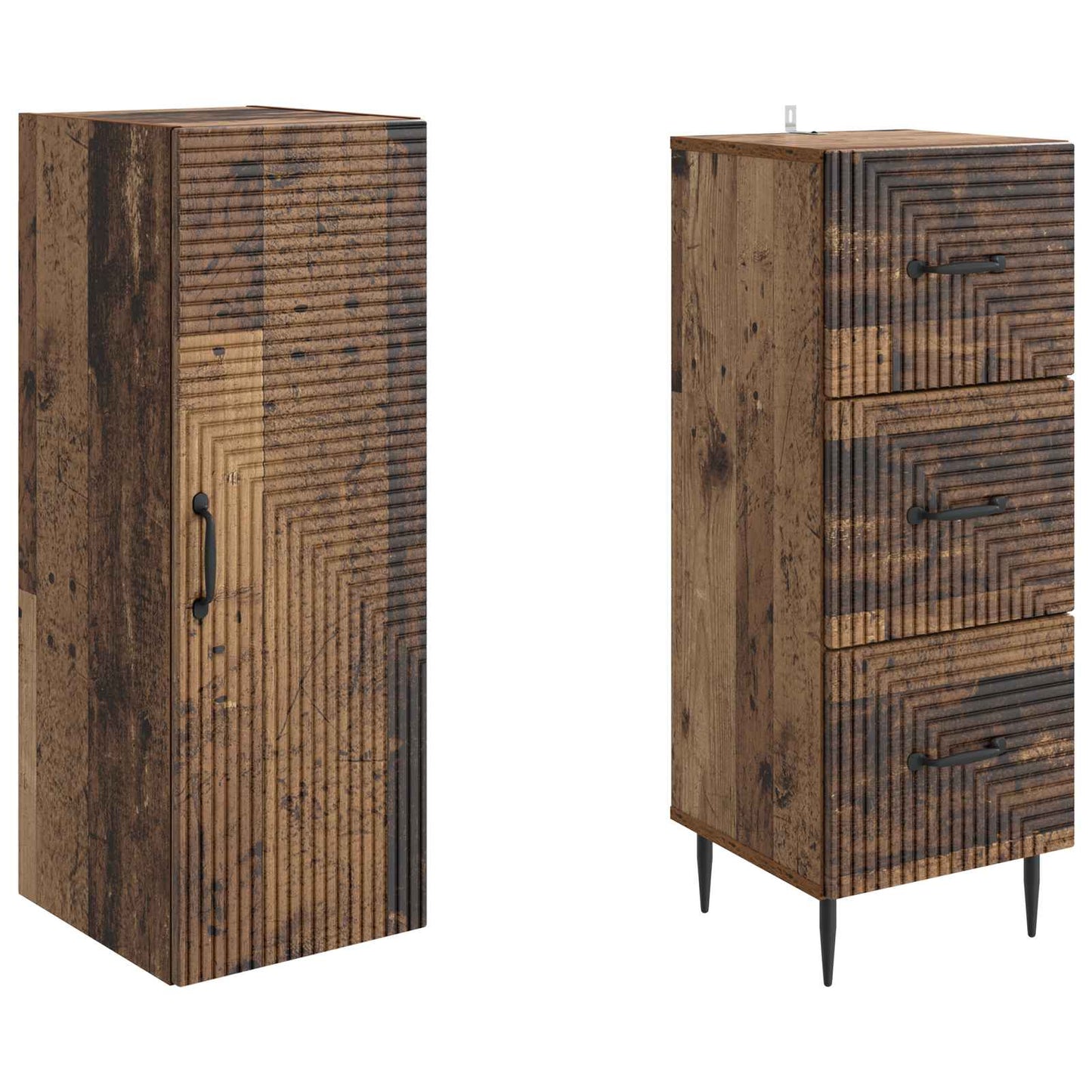 Set di armadi 2 pcs Legno antico 33 x 34,5 x 90 cm | homemem39