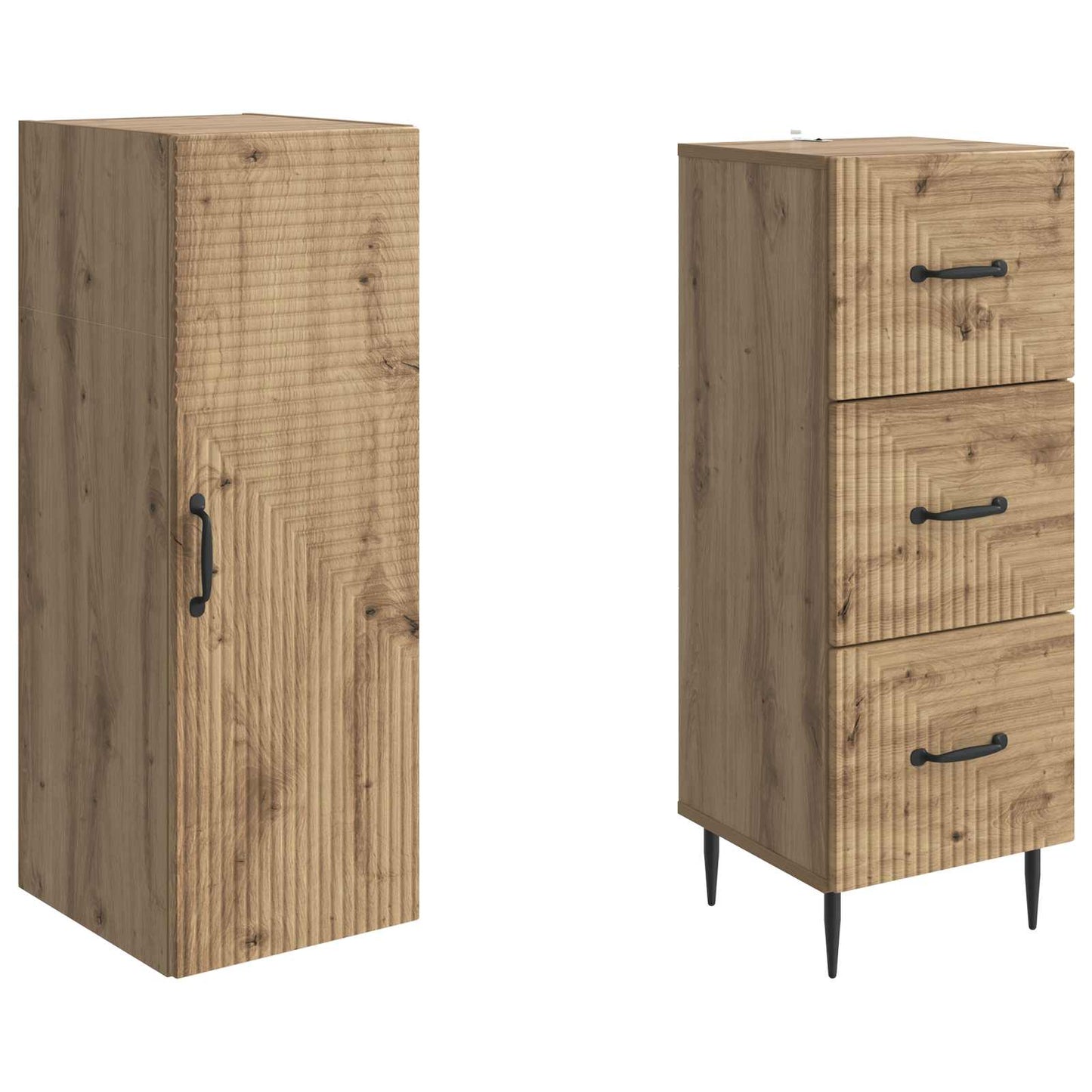 Set di armadi 2 pcs Rovere Artigianale 33 x 34,5 x 90 cm | homemem39