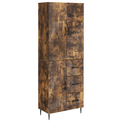 Set di armadi 2 pz Rovere Fumo Legno ingegnerizzato