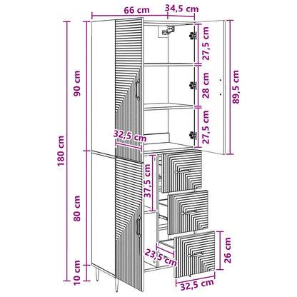 Set di armadi 2 pz Rovere Fumo Legno ingegnerizzato