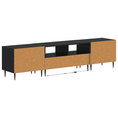 Mobile TV LED a 3 pezzi Nero Legno ingegnerizzato