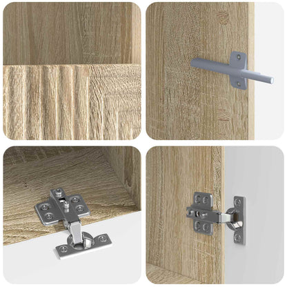 Mobile TV LED a 3 pezzi Rovere Sonoma Legno ingegnerizzato