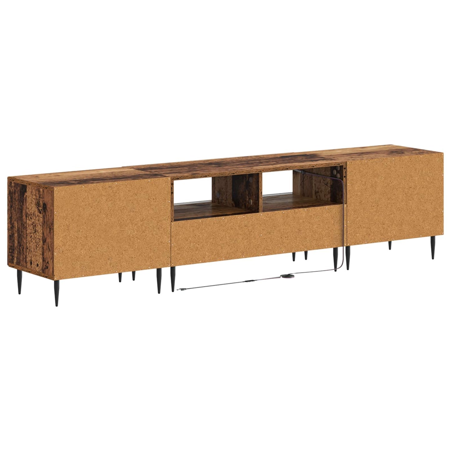 Mobile TV LED a 3 pezzi Legno antico Legno ingegnerizzato