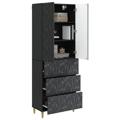 Set di armadi 2 pcs Nero 66 x 34,5 x 90 cm Legno ingegnerizzato | homemem39