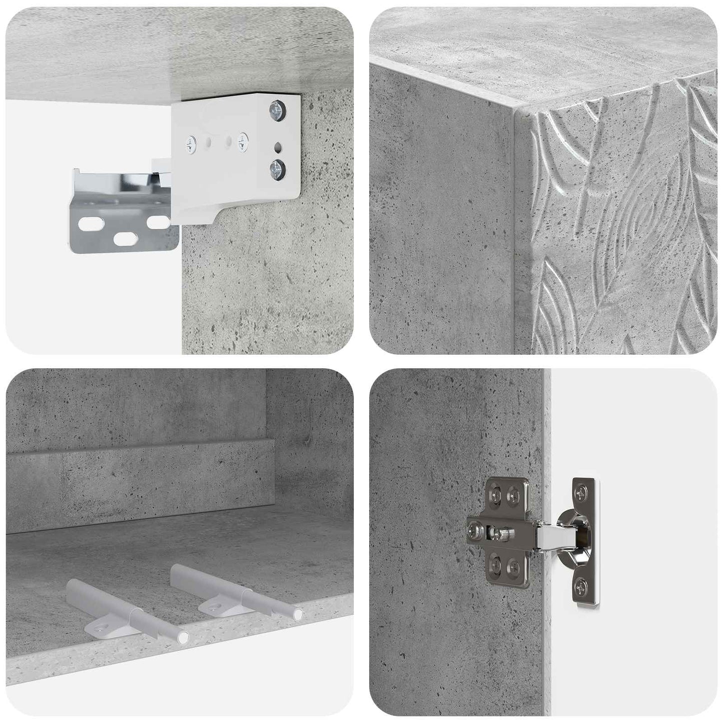 Set di armadi 2 pcs Grigio Cemento 66 x 34,5 x 90 cm | homemem39