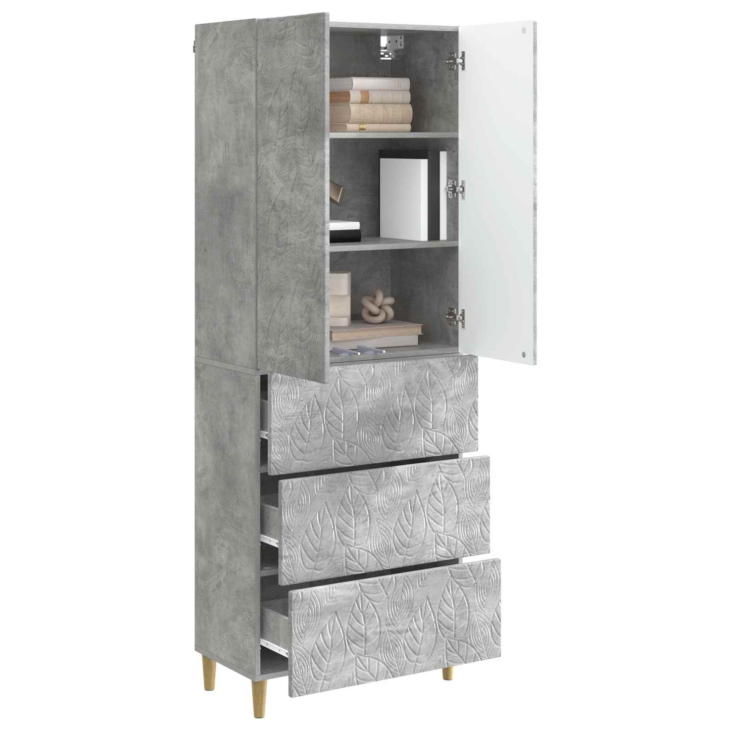 Set di armadi 2 pcs Grigio Cemento 66 x 34,5 x 90 cm | homemem39
