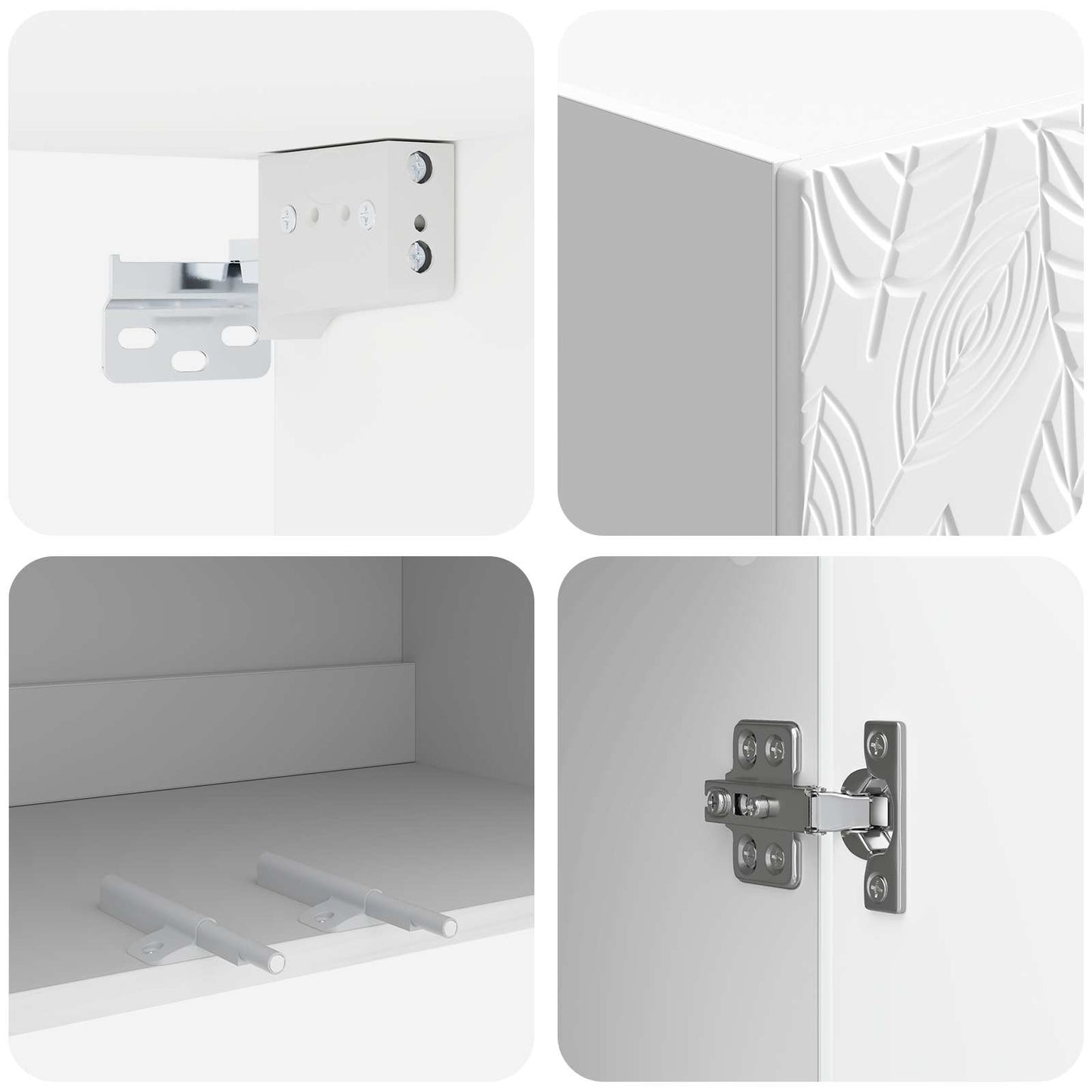 Set di armadi 2 pcs Bianco Lucido 66 x 34,5 x 90 cm | homemem39