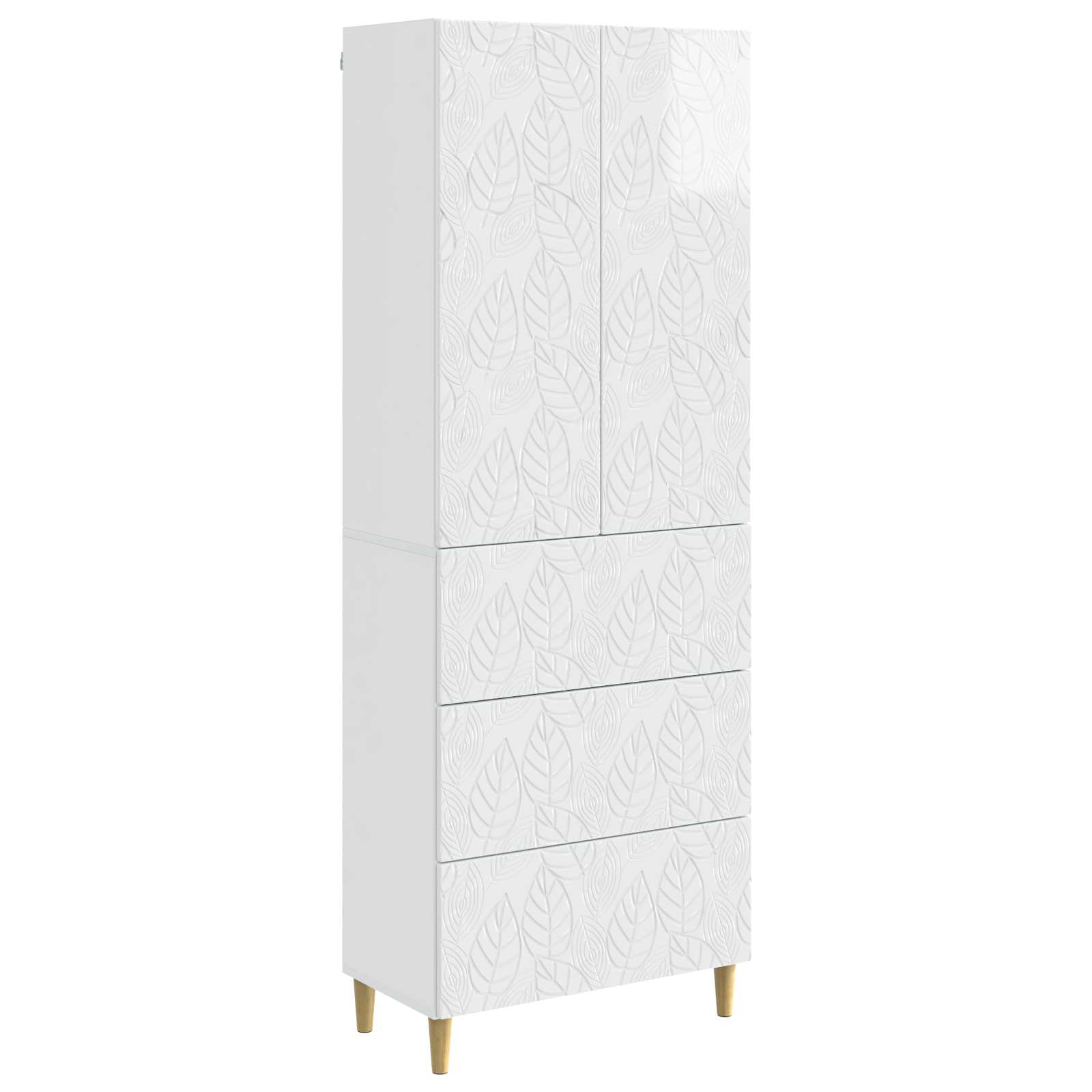 Set di armadi 2 pcs Bianco Lucido 66 x 34,5 x 90 cm | homemem39