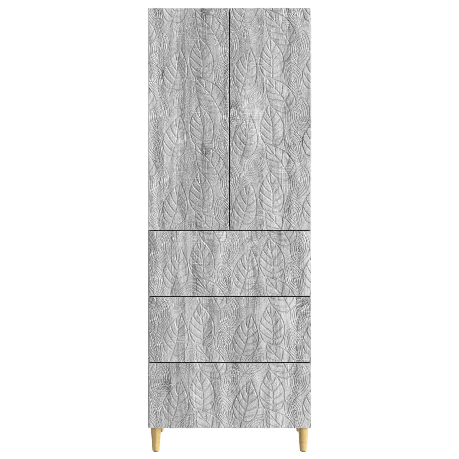 Set di armadi 2 pcs Sonoma grigio 66 x 34,5 x 90 cm | homemem39