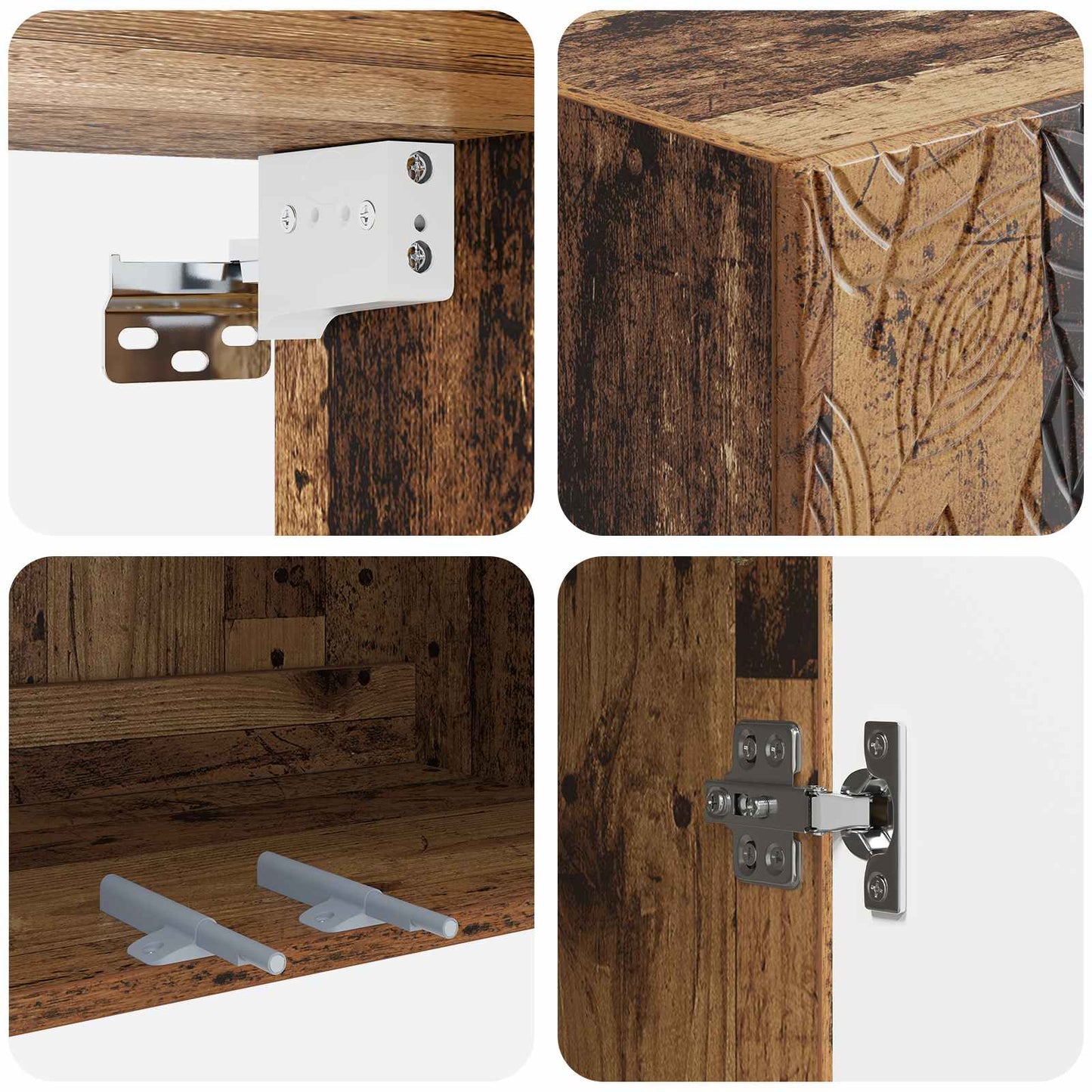 Set di armadi 2 pcs Legno antico 66 x 34,5 x 90 cm | homemem39