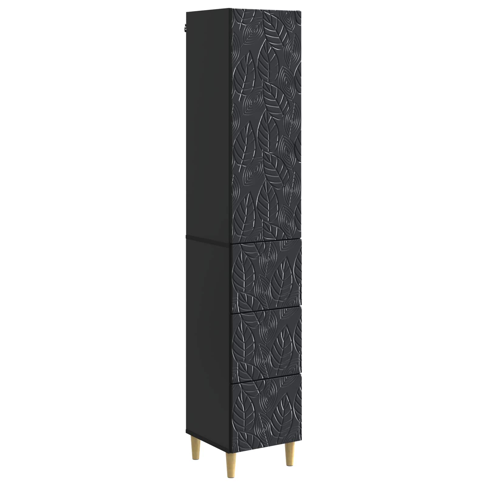 Set di armadi 2 pcs Nero 33 x 34,5 x 90 cm Legno ingegnerizzato | homemem39