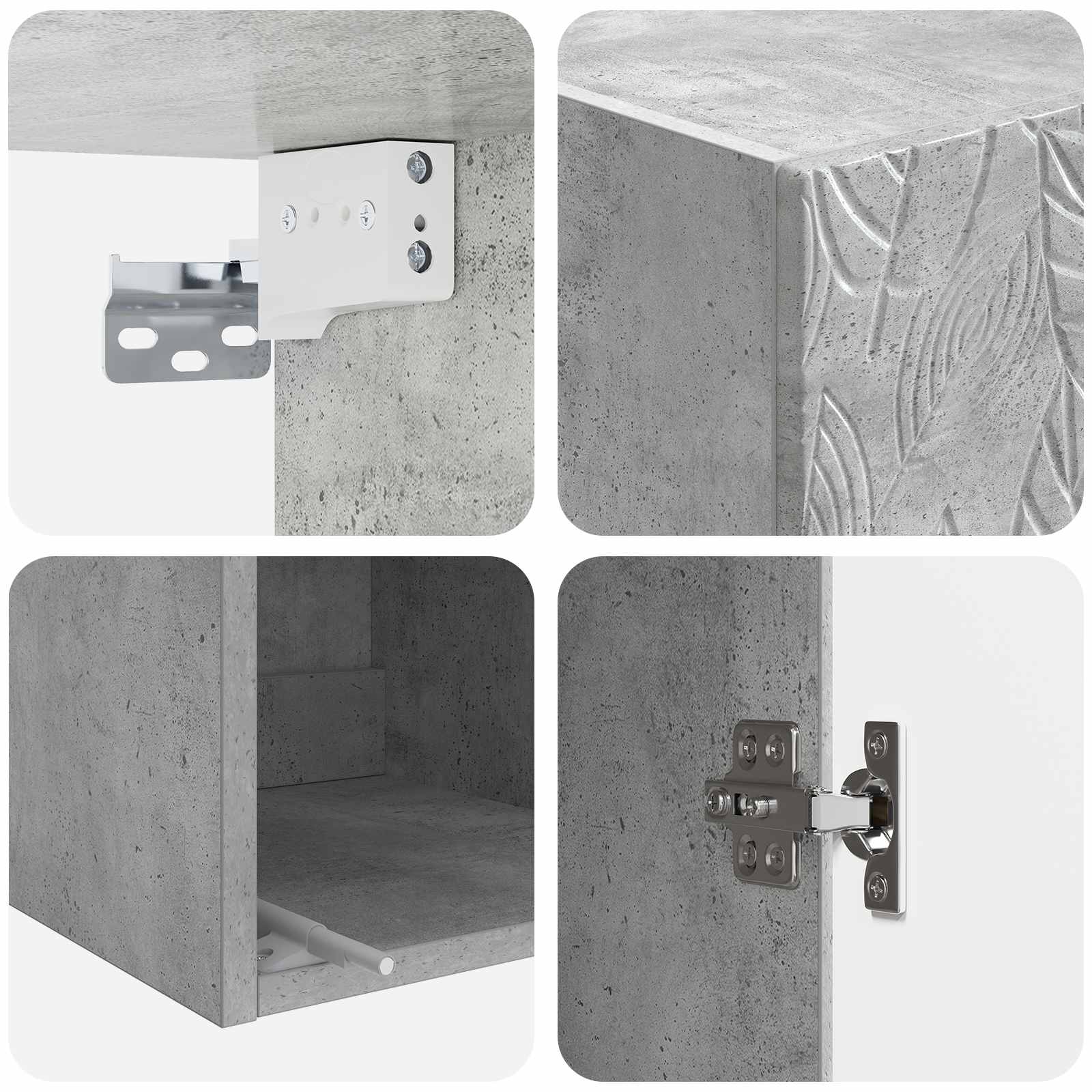 Set di armadi 2 pcs Grigio Cemento 33 x 34,5 x 90 cm | homemem39
