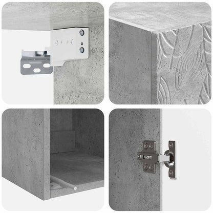 Set di armadi 2 pcs Grigio Cemento 33 x 34,5 x 90 cm | homemem39