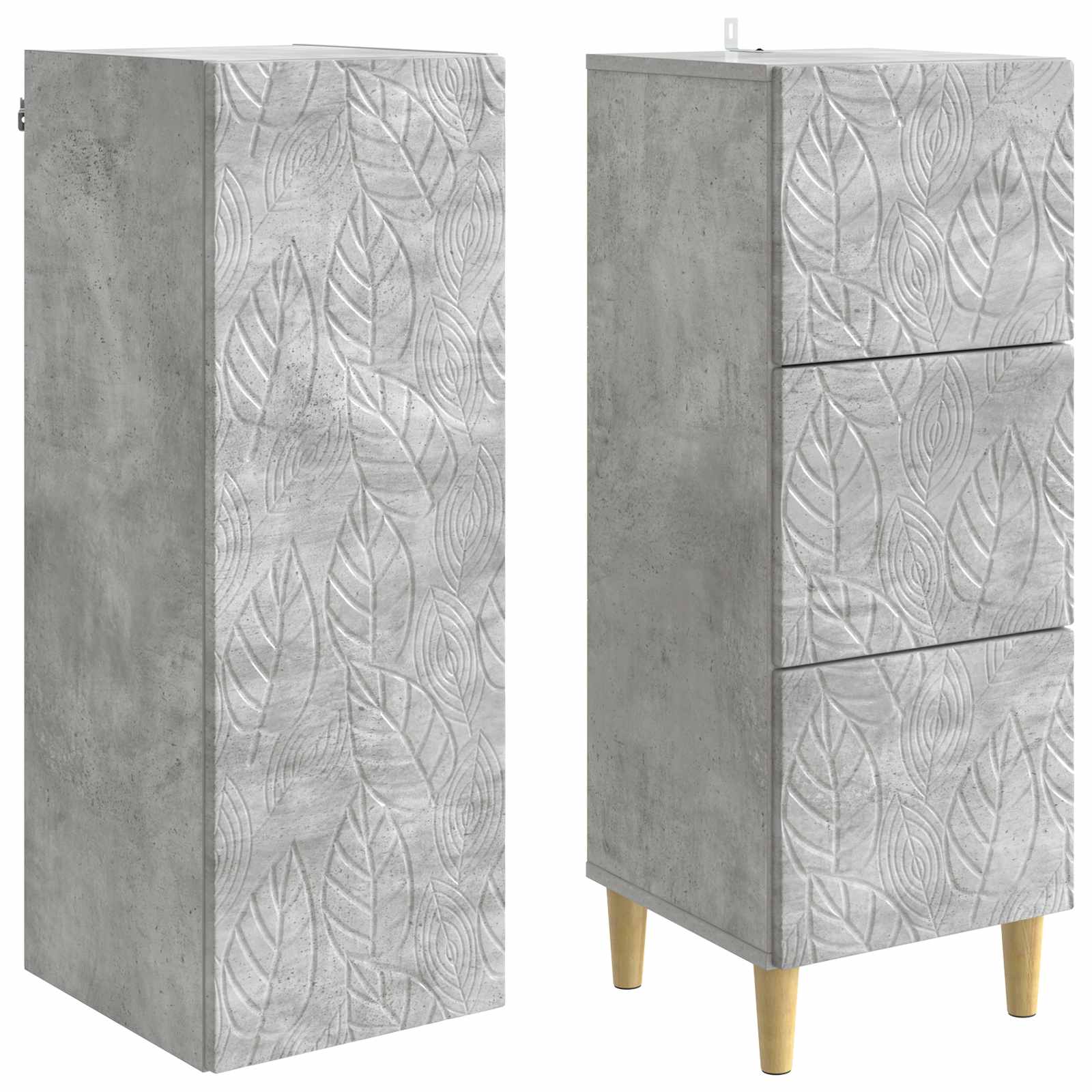 Set di armadi 2 pcs Grigio Cemento 33 x 34,5 x 90 cm | homemem39