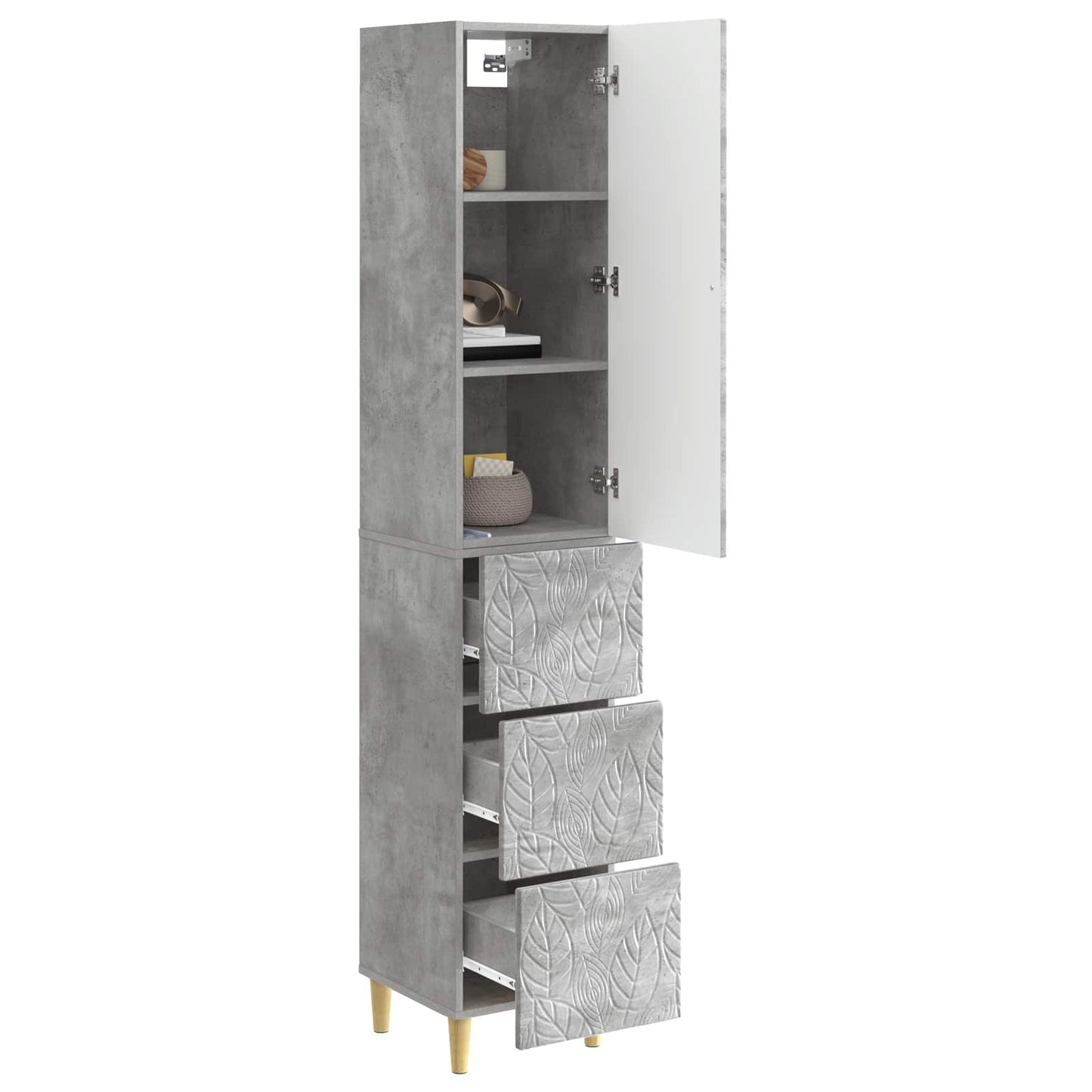 Set di armadi 2 pcs Grigio Cemento 33 x 34,5 x 90 cm | homemem39