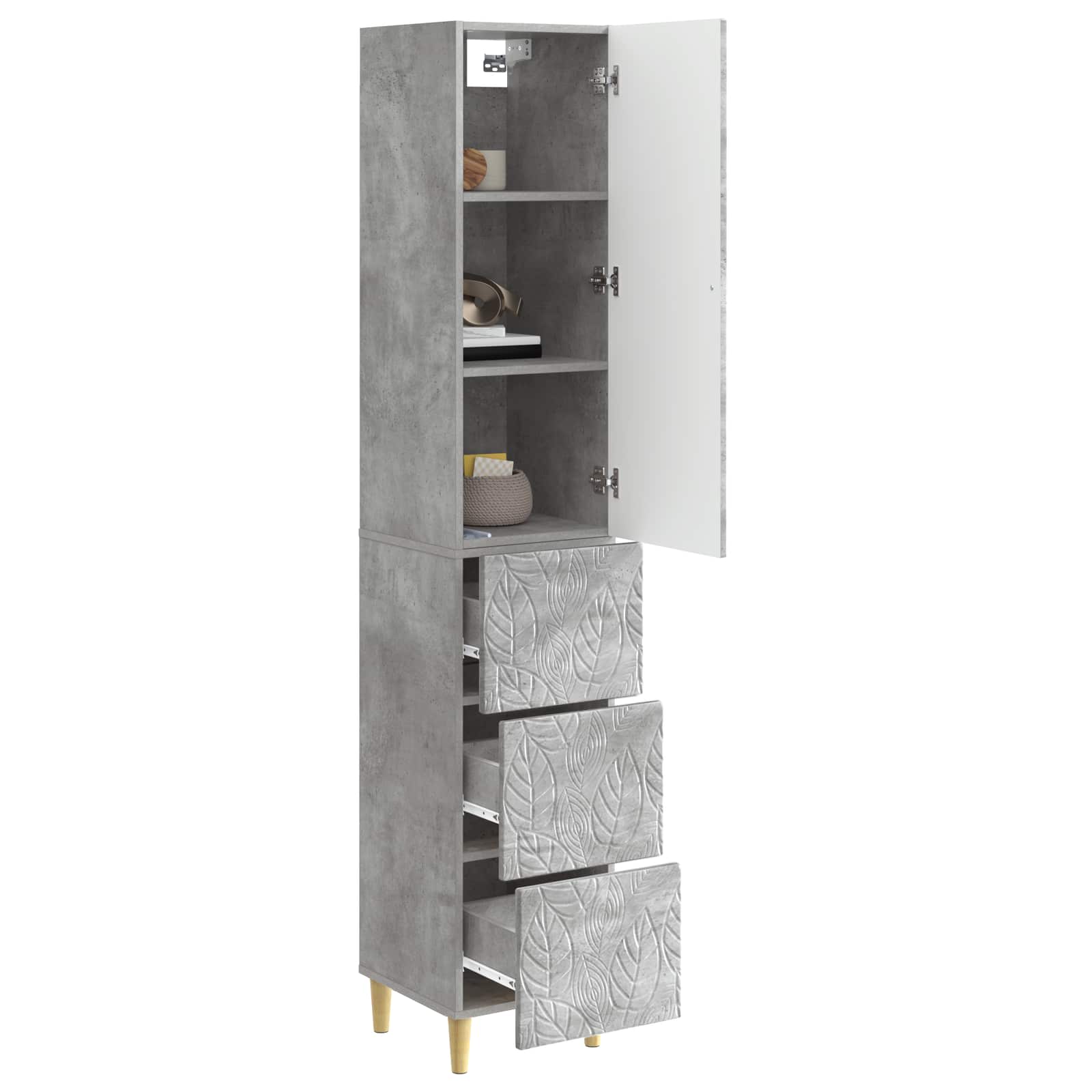 Set di armadi 2 pcs Grigio Cemento 33 x 34,5 x 90 cm | homemem39