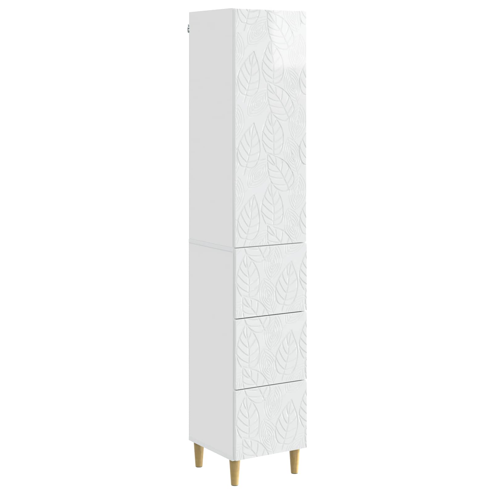Set di armadi 2 pcs Bianco Lucido 33 x 34,5 x 90 cm | homemem39