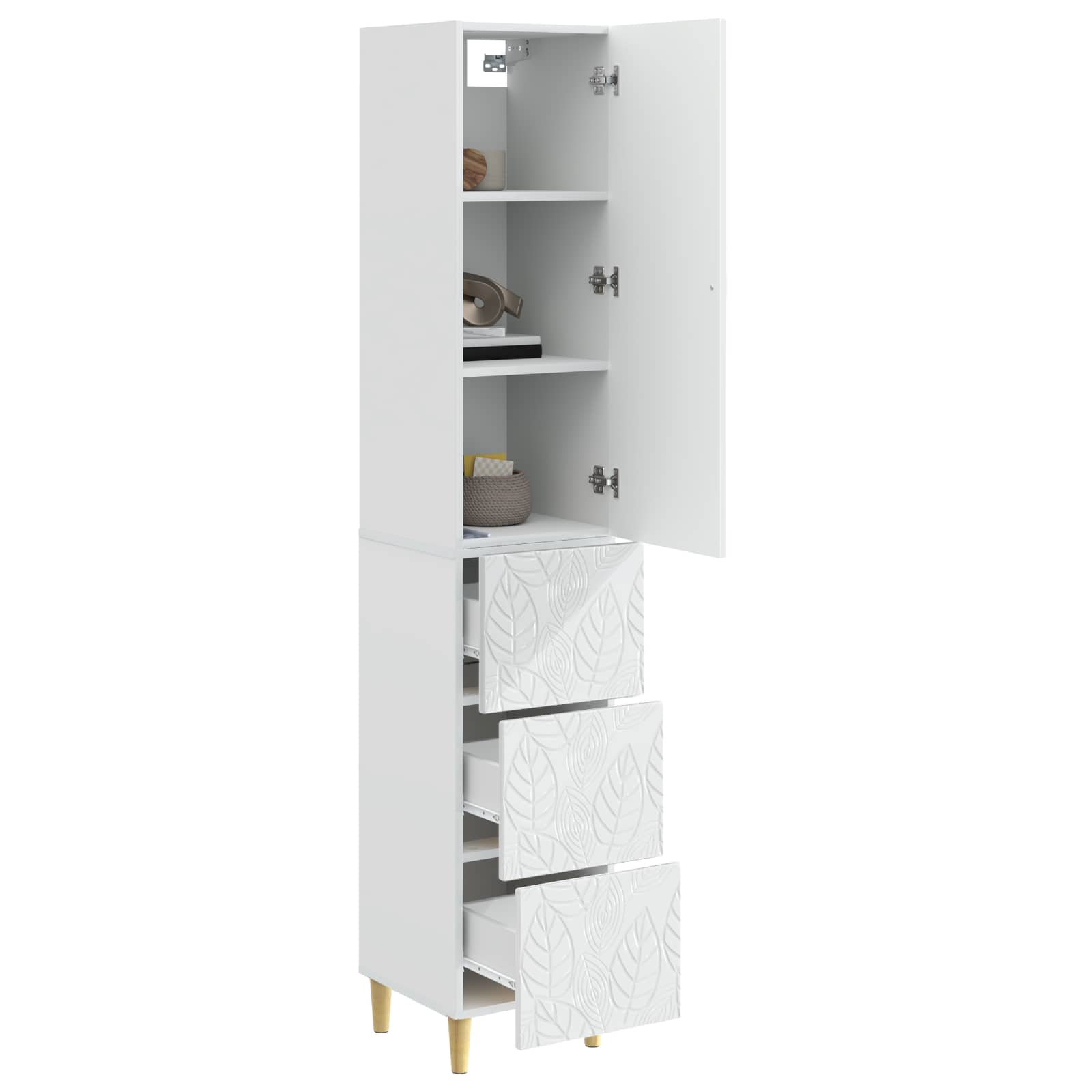 Set di armadi 2 pcs Bianco Lucido 33 x 34,5 x 90 cm | homemem39