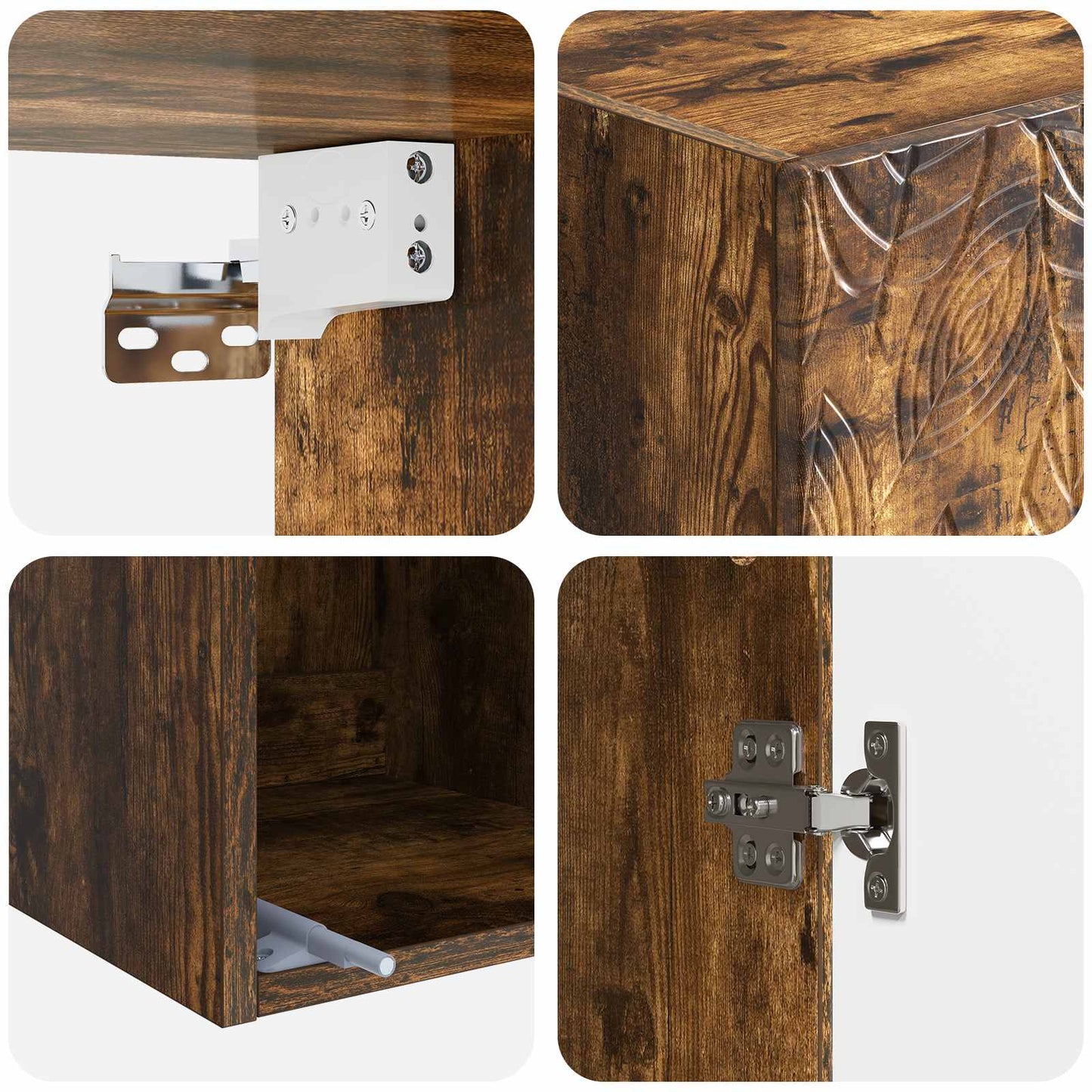 Set di armadi 2 pcs Rovere Fumo 33 x 34,5 x 90 cm | homemem39