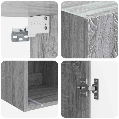 Set di armadi 2 pcs Sonoma grigio 33 x 34,5 x 90 cm | homemem39
