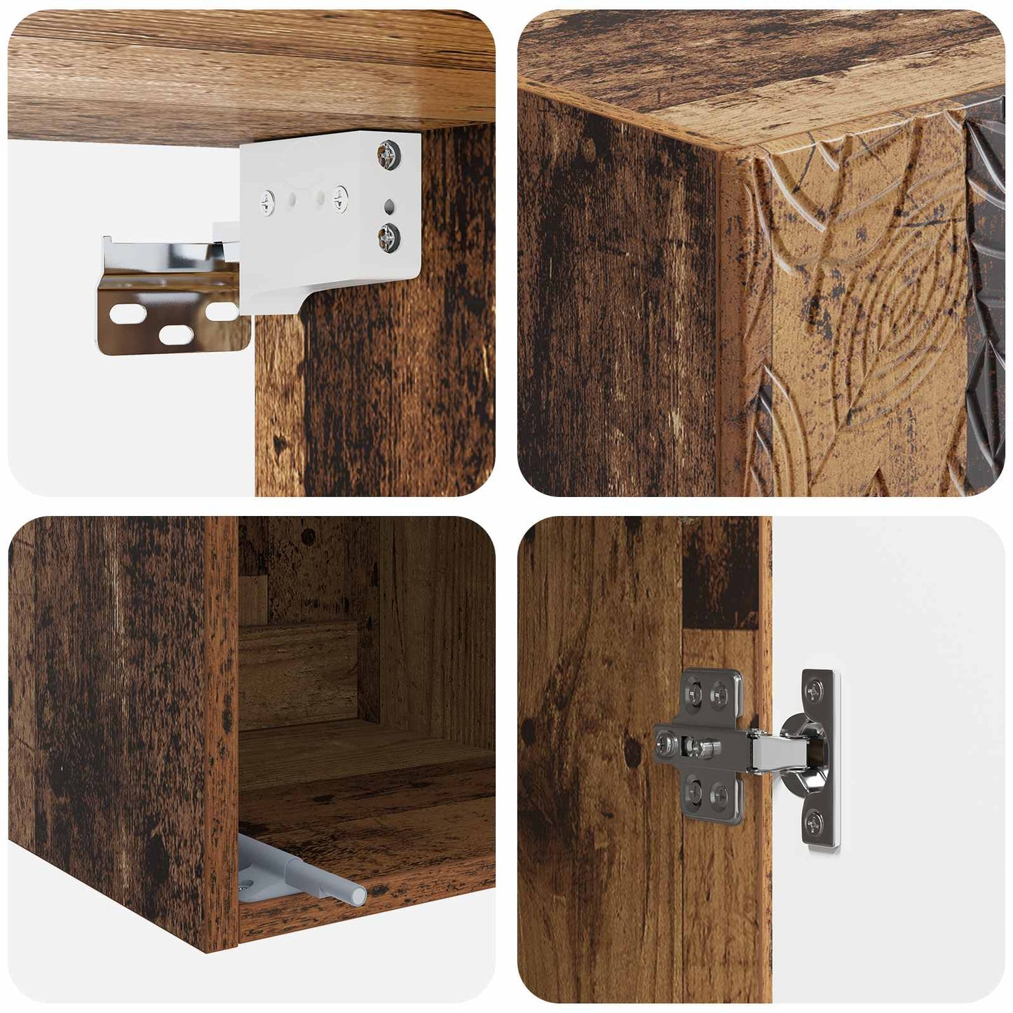 Set di armadi 2 pcs Legno antico 33 x 34,5 x 90 cm | homemem39