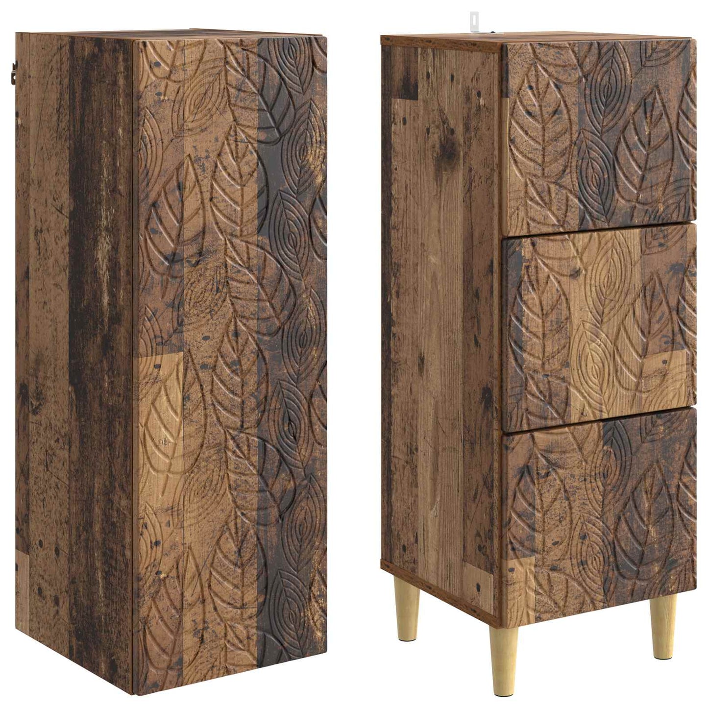 Set di armadi 2 pcs Legno antico 33 x 34,5 x 90 cm | homemem39
