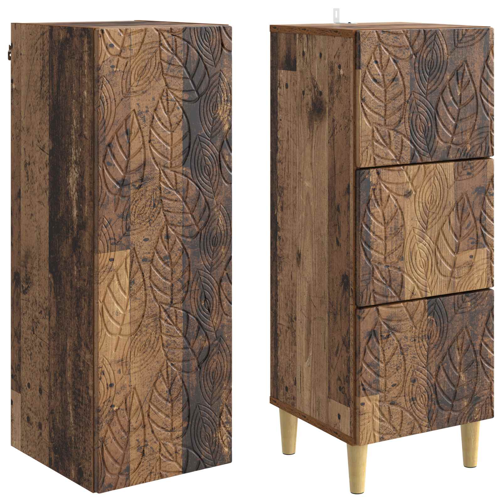 Set di armadi 2 pcs Legno antico 33 x 34,5 x 90 cm | homemem39