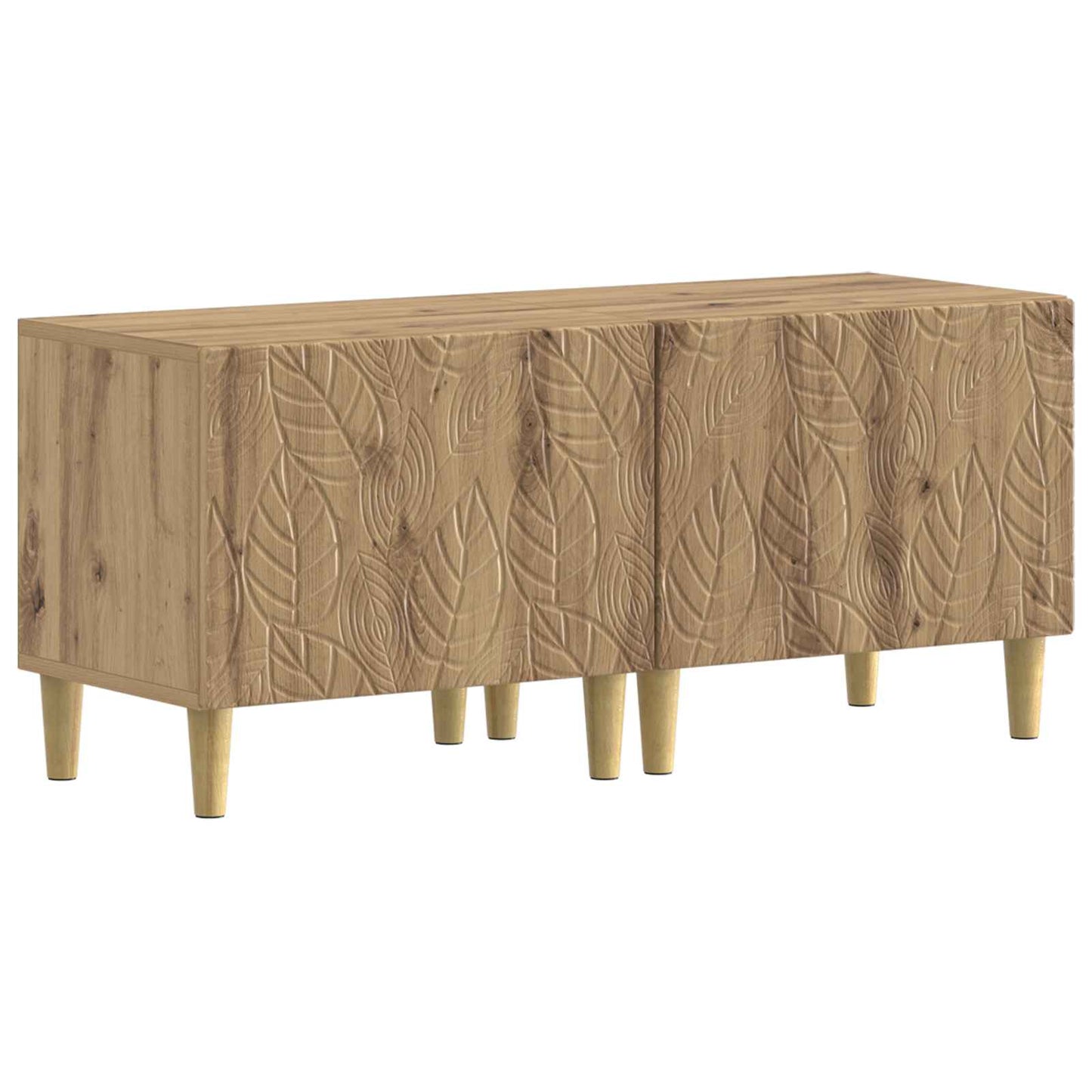 Mobile TV LED a 5 pezzi Rovere Artigianale Legno ingegnerizzato