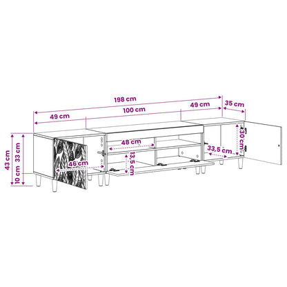 Mobile TV LED a 5 pezzi Rovere Artigianale Legno ingegnerizzato