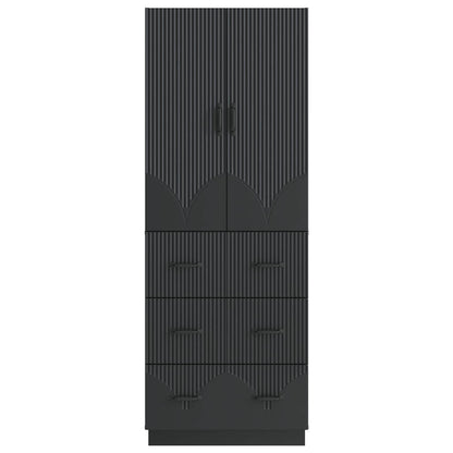 Set di armadi 2 pcs Nero 66 x 34,5 x 87 cm Legno ingegnerizzato | homemem39