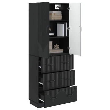 Set di armadi 2 pcs Nero 66 x 34,5 x 87 cm Legno ingegnerizzato | homemem39