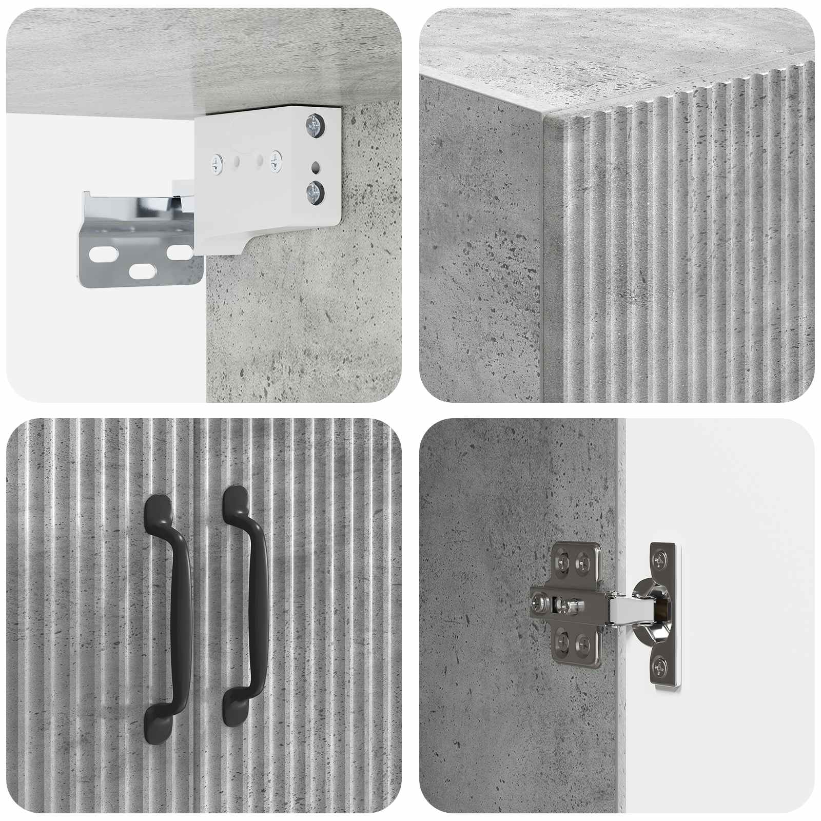 Set di armadi 2 pcs Grigio Cemento 66 x 34,5 x 87 cm | homemem39